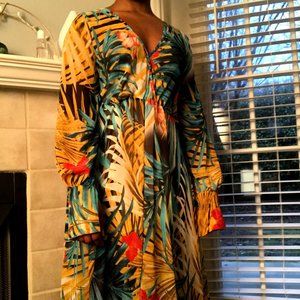 Tropical Flowy Maxi Dress